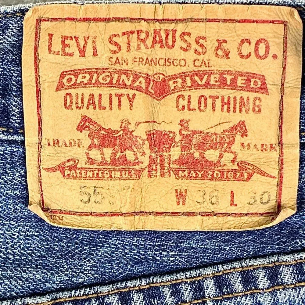 VTG Levis 559 Relaxed Straight Jeans Men 36x30 (34x29) Whiskered Faded Baggy 90s